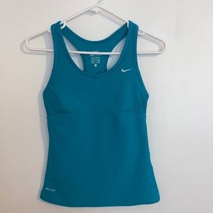 Nike DRI-FIT Racerback sleeveless athletic sports bra tank top (turquoise)